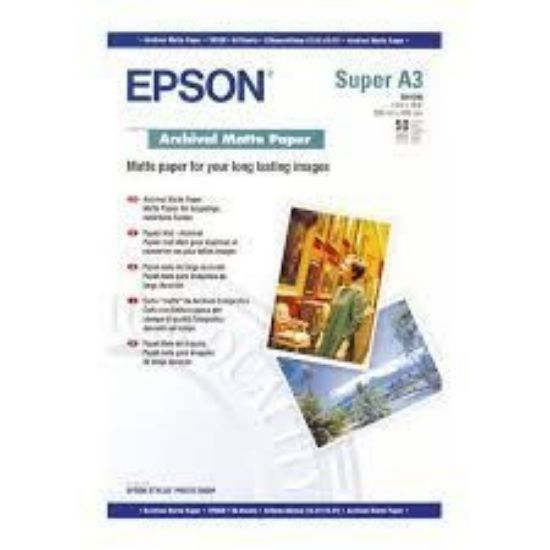 Изображение Папір A3+ Epson Archival Matte Paper, 50 арк, 192 г/м2 (C13S041340)