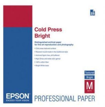 Изображение Папір A3+ Epson Fine Art Paper Cold Press Bright,  25 арк, 340 г/м2 (C13S042310)