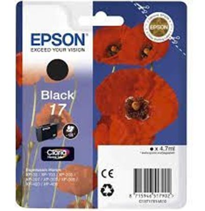 Изображение Картридж струменевий Epson 17 XP103,203,207 black (C13T17014A10)