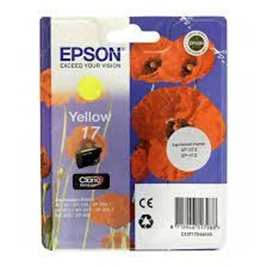 Изображение Картридж струменевий Epson 17 XP103,203,207 yellow (C13T17044A10)