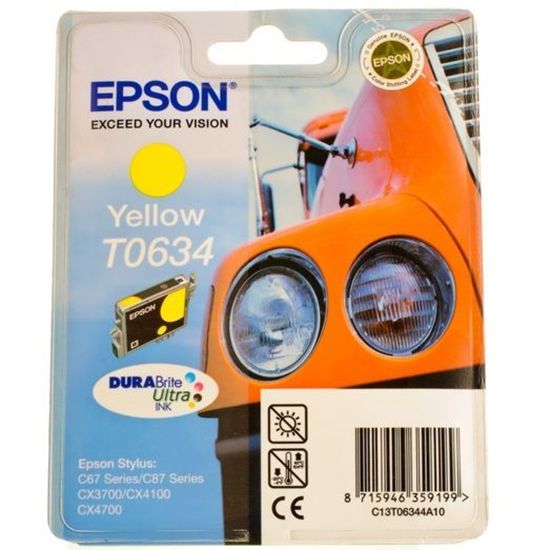 Изображение Картридж струменевий Epson St C67, C87, CX3700, 4100/4700 yellow (C13T06344A10)