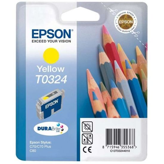 Зображення Картридж струменевий Epson St C70, C80 yellow (C13T03244010)