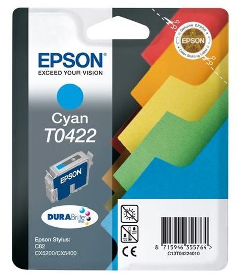 Зображення Картридж струменевий Epson St C82, CX5200,5400 cyan (C13T04224010)