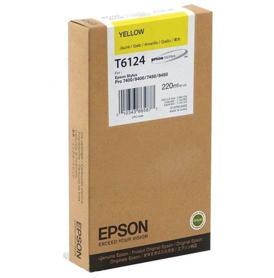 Изображение Картридж струменевий Epson StPro 7400, 9400, 7450, 9450 yellow 220ml (C13T612400)