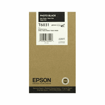 Изображение Картридж струменевий Epson StPro 7800, 9800, 7880, 9880 photo black 220ml (C13T603100)