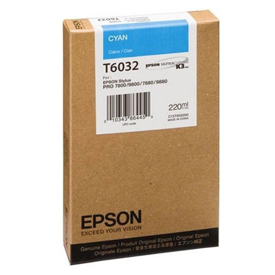 Изображение Картридж струменевий Epson StPro 7800, 9800, 7880, 9880 cyan 220ml (C13T603200)