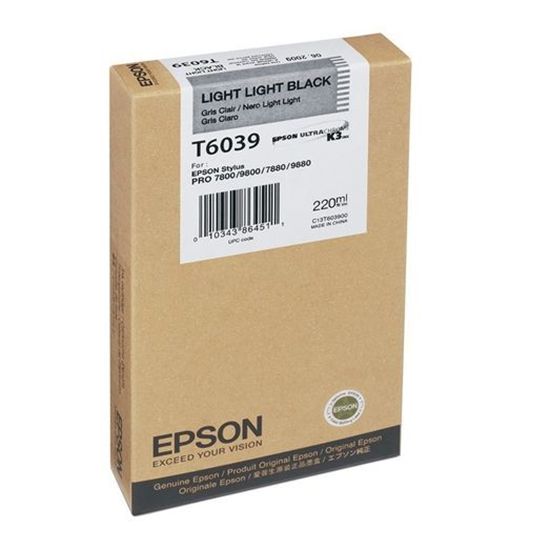 Изображение Картридж струменевий Epson StPro 7800, 9800, 7880, 9880 light light black 220ml (C13T603900)