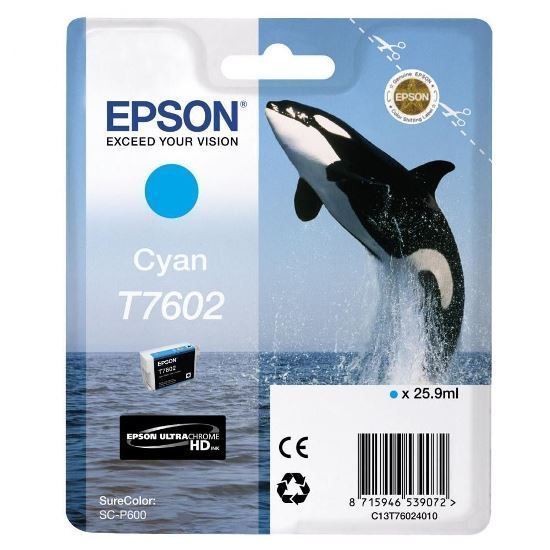 Изображение Картридж cтруменевий Epson SureColor SC-P600 cyan (C13T76024010)