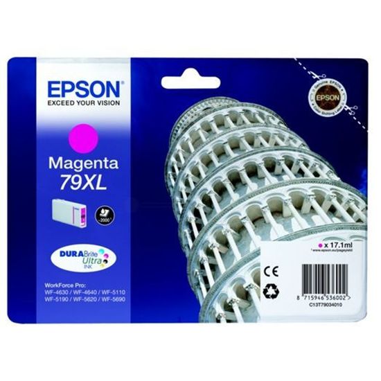 Изображение Картридж cтруменевий Epson WF-5110, WF-5620 magenta XL (C13T79034010)