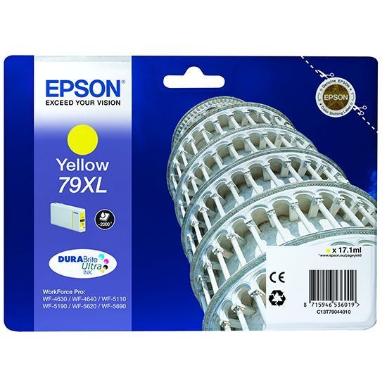 Изображение Картридж cтруменевий Epson WF-5110, WF-5620 yellow XL (C13T79044010)