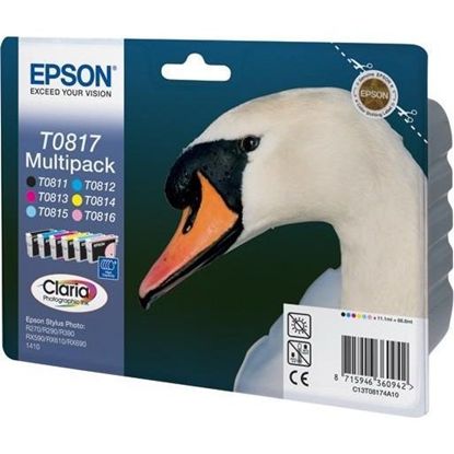 Изображение Картридж cтруменевий Epson StPhoto R270/R290/R390/RX590/RX610/RX690/1410, 11мл Bundle набір /Bk,C,M,Y,LC,LM/ (C13T11174A10)