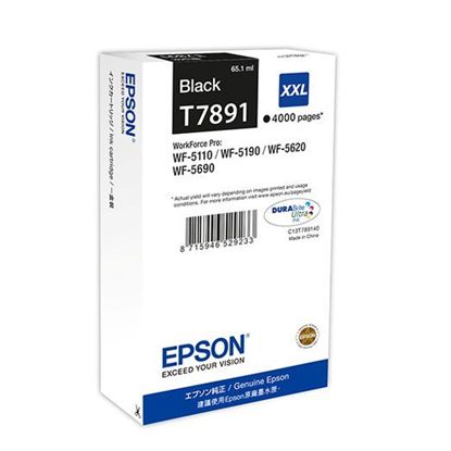 Изображение Картридж cтруменевий Epson WF-5110, WF-5620 black XXL (C13T789140)