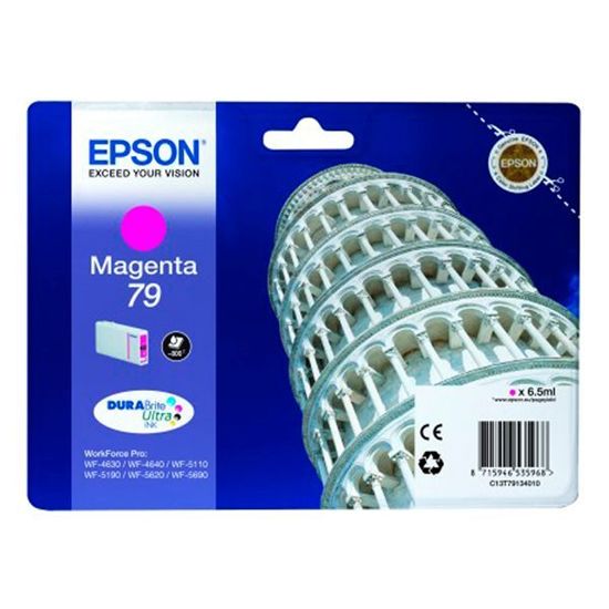 Зображення Картридж cтруменевий Epson WF-4630, WF-4640, WF-5110, WF-5190, WF-5620, WF-5690 magenta (C13T79134010)