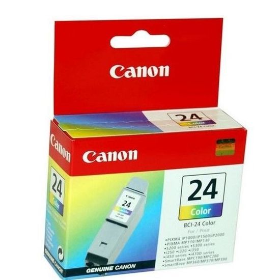 Изображение Картридж cтруменевий Canon BCI-24 color для S200,200х,300,330Photo, i250,i320,i350,i450,i455,475D, SmartBase 190,200,MP360,370,390, PIXMA iP1000,iP1500,iP2000, PIXMA MP110,MP13 (6882A002)