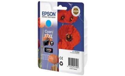 Изображение Картридж струменевий Epson 17XL XP103,203,207 cyan, повышенной емкости (C13T17124A10)