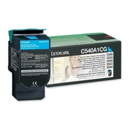 Зображення Тонер-картридж Lexmark Cyan на 1000 стор. (C540A1CG)