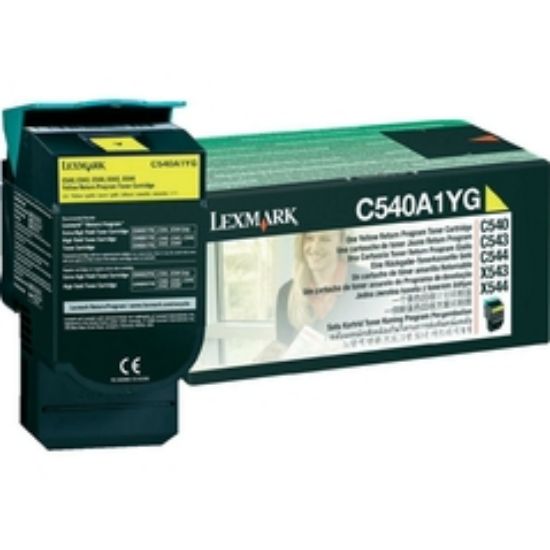 Зображення Тонер-картридж Lexmark Yellow на 1000 стор. (C540A1YG)