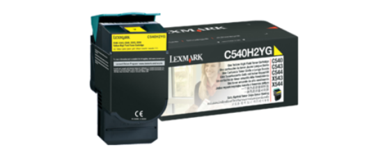 Изображение Тонер-картридж Lexmark Yellow підвищеної ємності на 2000 стор. (C540H2YG)