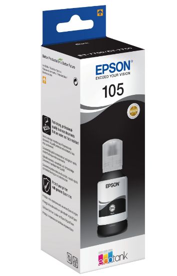 Изображение Контейнер з чорнилом Epson 105  Black для EcoTank (C13T00Q140)