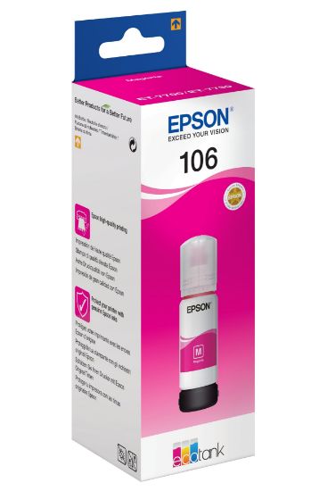 Зображення Контейнер з чорнилом Epson 106  Magenta для EcoTank (C13T00R340)