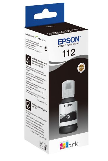 Изображение Контейнер з чорнилом Epson EcoTank 112 Pigment Black (C13T06C14A)