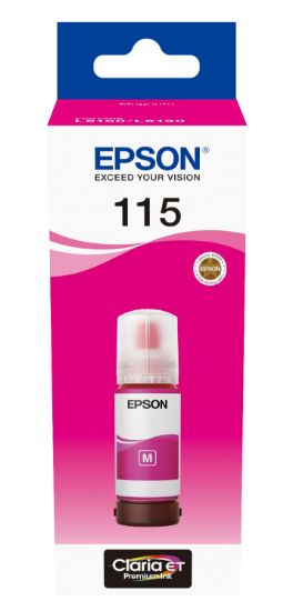 Изображение Контейнер з чорнилом Epson EcoTank 115 Pigment Magenta (C13T07D34A)