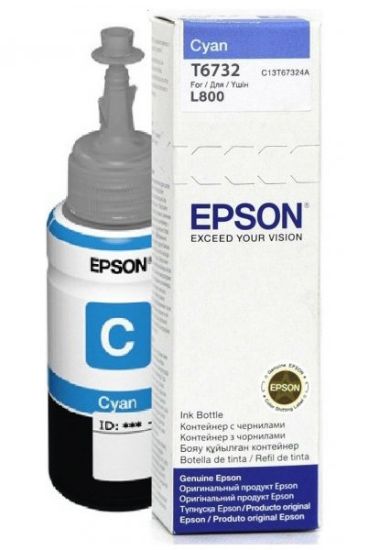 Изображение Контейнер з чорнилом Epson 673 Cyan (C13T67324A)