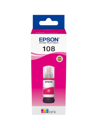 Зображення Контейнер з чорнилом  Epson 108 Magenta (C13T09C34A) 