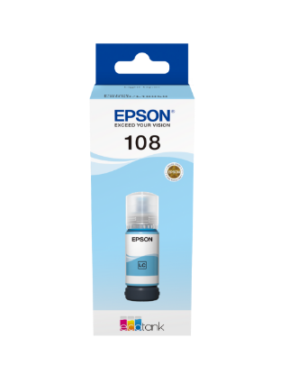 Изображение Контейнер з чорнилом  Epson 108 Light Cyan (C13T09C54A)