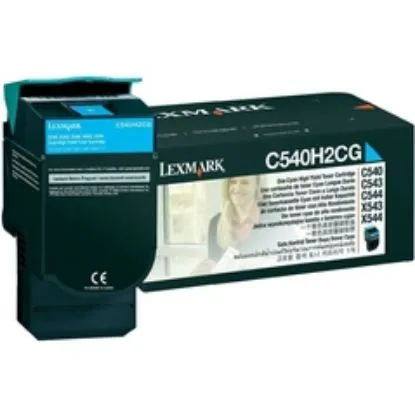 Изображение Тонер-картридж Lexmark Cyan підвищеної ємності на 2000 стор. (C540H2CG)