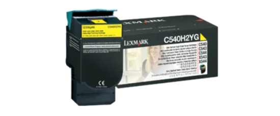 Зображення Тонер-картридж Lexmark Yellow підвищеної ємності на 2000 стор. (C540H2YG)