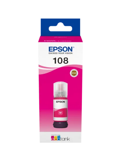 Изображение Контейнер з чорнилом  Epson 108 Magenta (C13T09C34A) 