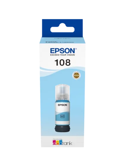 Изображение Контейнер з чорнилом  Epson 108 Light Cyan (C13T09C54A)