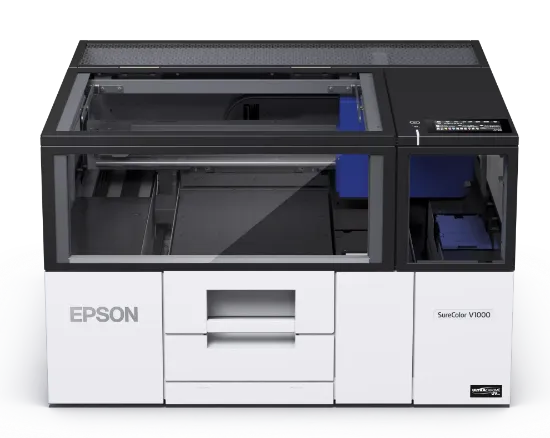 Изображение УФ-принтер А4 Epson SureColor V1000, планшетний ультрафіолетовий, 6-ти кольоровий (C11CK69301A0)