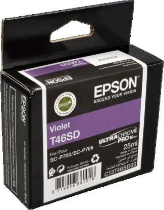 Изображение Картридж cтруменевий Epson Singlepack T46SD Violet для SureColor SC-P700, 25 мл (C13T46SD00)