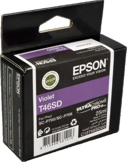 Изображение Картридж cтруменевий Epson Singlepack T46SD Violet для SureColor SC-P700, 25 мл (C13T46SD00)