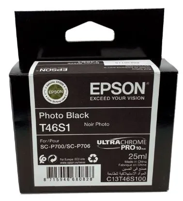 Изображение Картридж cтруменевий Epson Singlepack T46S1 Photo Black для SureColor SC-P700, 25 мл (C13T46S100)